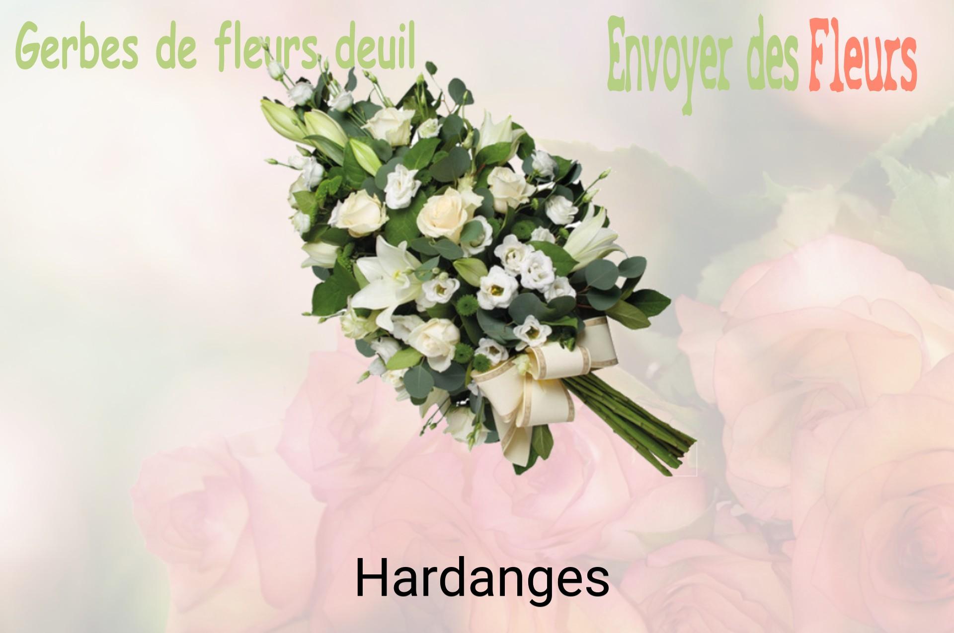 Gerbe de fleurs de deuil livrée à Hardanges